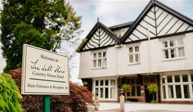 Exterior and Signage at Lindeth Howe in Bowness-on-Windermere, Lake District