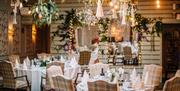 Table Settings and Decor at a Wedding at Lindeth Howe in Bowness-on-Windermere, Lake District