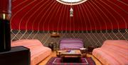 Cozy Yurt Interior at Long Valley Yurts, Lakeside, Lake District