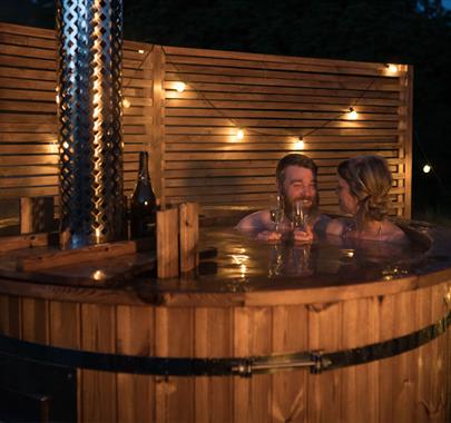 Romantic Scandinavian Hot Tubs at Long Valley Yurts, Witherslack, Lake District