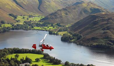 Views over Lakes and Fells from Lake District Gyroplanes in the Lake District, Cumbria