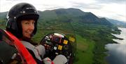 Happy Visitor in Lake District Gyroplanes in the Lake District, Cumbria