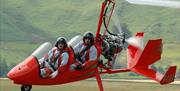 Passengers in Lake District Gyroplanes in the Lake District, Cumbria