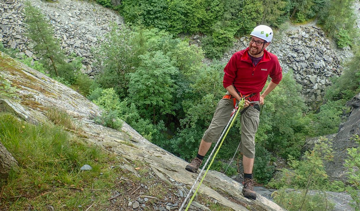 Abseiling at Lake District Activities with Lakeland Ascents