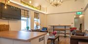 Bright kitchen and dining facilities at Lakes Hostel in Windermere, Lake District