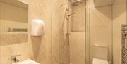 Modern showers and bathrooms at Lakes Hostel in Windermere, Lake District