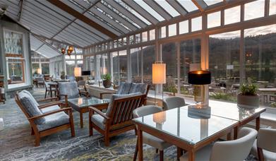Conservatory Seating and Dining at Lakeside Hotel & Spa in Newby Bridge, Lake District