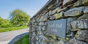 Signage for Lands End Cottage in the Lake District, Cumbria