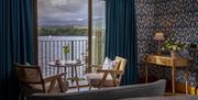 Bedroom Balcony with Lake Views at Langdale Chase Hotel in Windermere, Lake District
