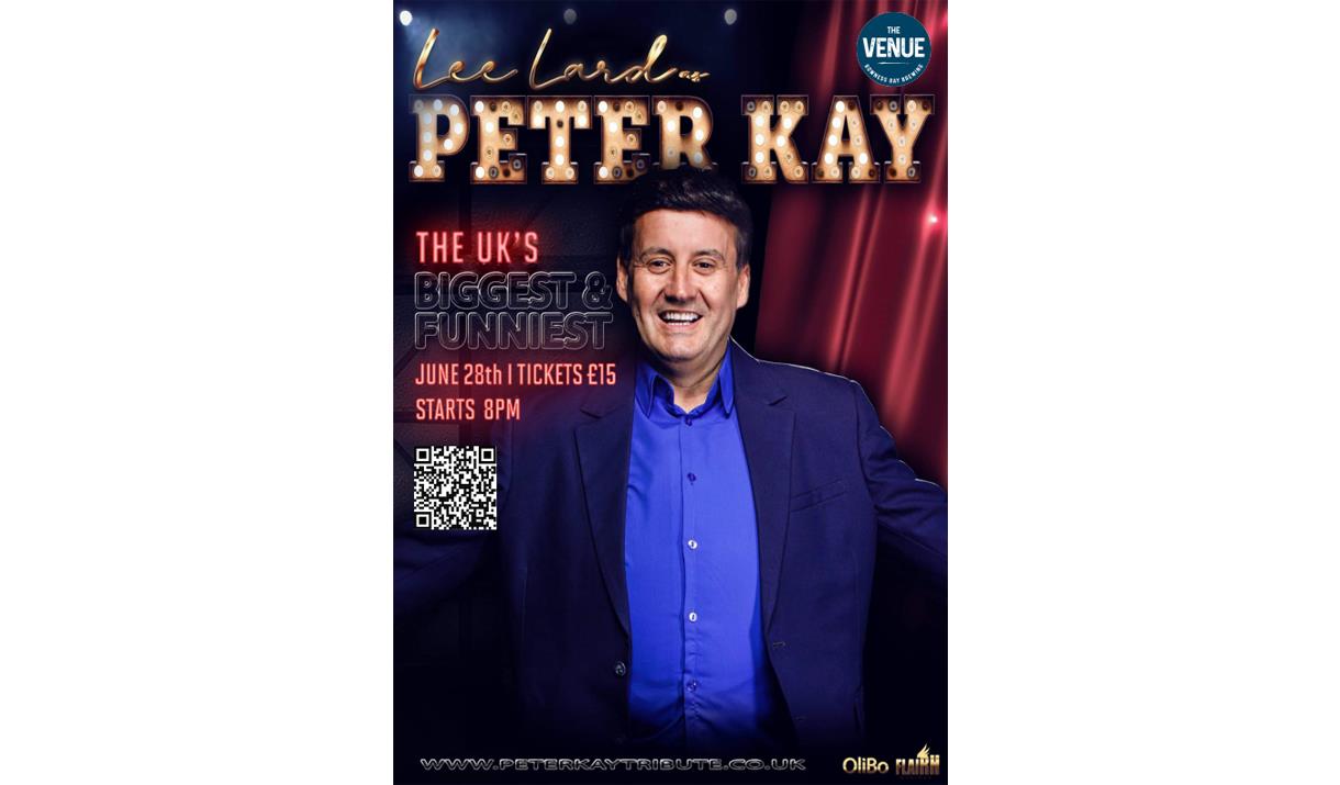Poster for Peter Kay Tribute Lee Lard, Performing at The Venue in Kendal, Cumbria