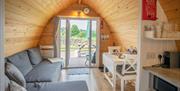 Croft Foot Glamping Pods - Living area