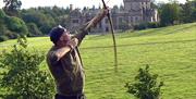 Archery at Quirky Workshops at Greystoke Craft Garden & Barns in Penrith, Cumbria