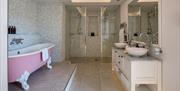 Ensuite Bathroom at The Swan Hotel & Spa in Newby Bridge, Lake District