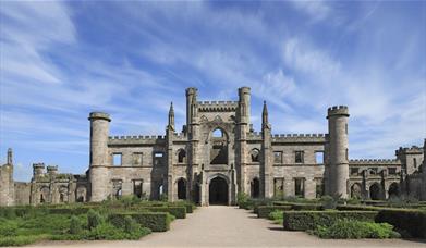 View of the Front of Lowther Castle & Gardens in Lowther, Lake District