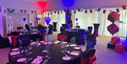 Function Room Set for a Casino Event at Macdonald Old England Hotel & Spa in Bowness-on-Windermere, Lake District