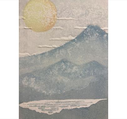 Art from the Moku hanga' Japanese woodblock printing Workshop at Quirky Workshops in Greystoke, Cumbria