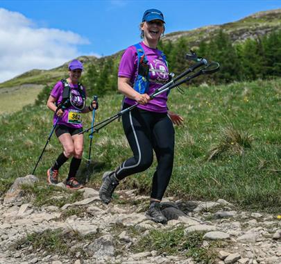 Trail Runners on the Montane Trail 10 & 20 Ullswater Way in the Lake District, Cumbria