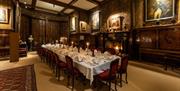 Formal Dining Room at Muncaster Castle in Ravenglass, Lake District