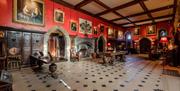 Great Hall at Muncaster Castle in Ravenglass, Lake District