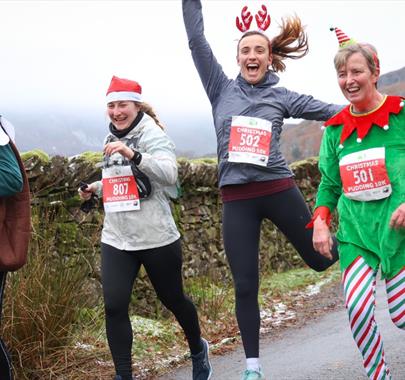Runners at the Christmas Pudding 10K in Langdale, Lake District