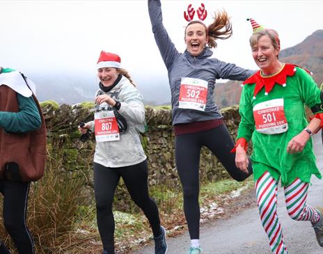 Runners at the Christmas Pudding 10K in Langdale, Lake District