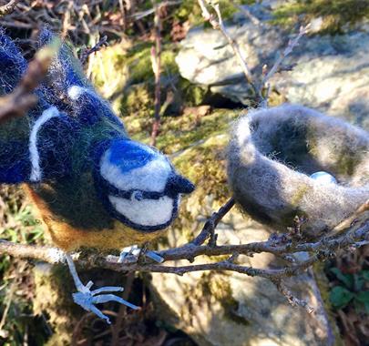 Needle Felt Spring Songbirds Workshop at Cowshed Creative in Staveley, Cumbria