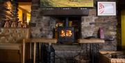 Fireplace at Sun Inn in Kirkby Lonsdale, Cumbria