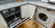 Dishwasher and Washing Machine at Moor View Cottage at Park Cliffe Camping & Caravan Estate near Windermere, Lake District