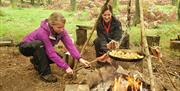 Visitors on a Bushcraft Experience with Path to Adventure in the Lake District, Cumbria