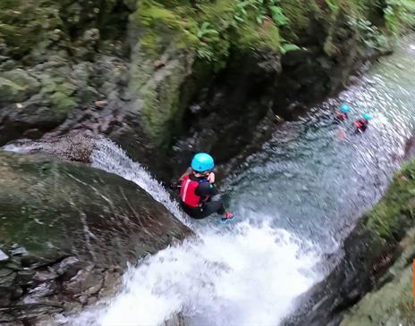 Visitors Canyoning & Ghyll Scrambling with Path to Adventure in the Lake District, Cumbria