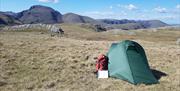 Camping Tent on a Guided Walk with Path to Adventure in the Lake District, Cumbria