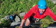 Visitors Rock Climbing with Path to Adventure in the Lake District, Cumbria