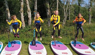 Family Friendly Instructed Paddleboarding on Windermere with Graythwaite Adventure in the Lake District, Cumbria