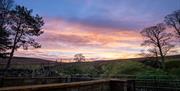Sunsets from Self Catering Cottages in Park Foot Holiday Park in Pooley Bridge, Lake District