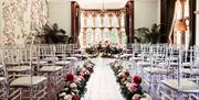 Room Set for a Wedding Ceremony at Fallbarrow Hall in Bowness-on-Windermere, Lake District - © Camilla Lucinda Photography