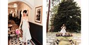 Brides Posing for Photos at Fallbarrow Hall in Bowness-on-Windermere, Lake District - © Camilla Lucinda Photography