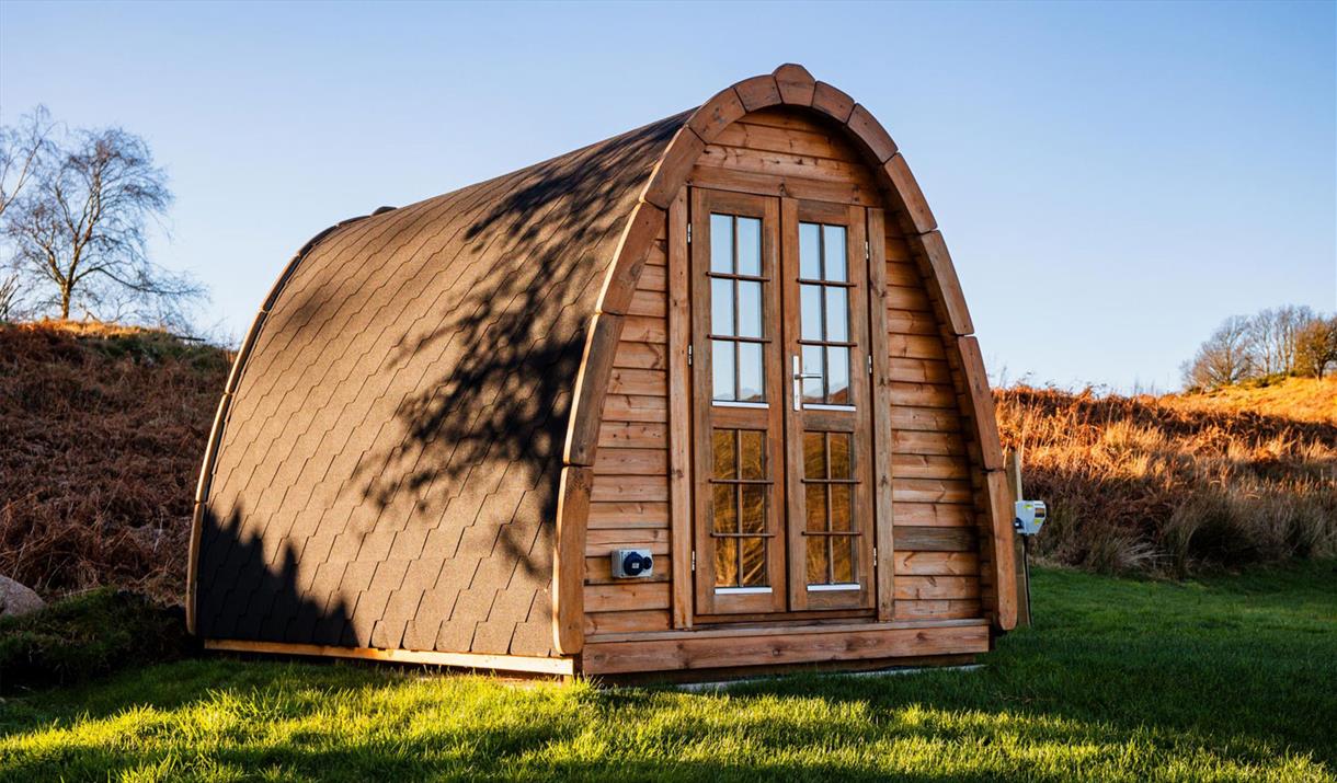 Camping Pod Exterior at Parkgate Farm in Eskdale, Lake District