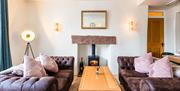 Seating Area and Wood Burner at The Pennington Hotel in Ravenglass, Cumbria
