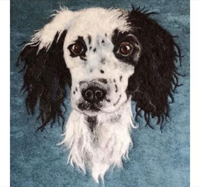 Needle Felted Pet Portrait from a Quirky Workshop in Greystoke, Cumbria
