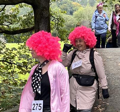 Participants in the Pink 5K Walk in Ambleside, Lake District