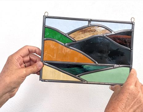 Stained Glass Art from a Workshop at Quaker Tapestry Museum in Kendal, Cumbria