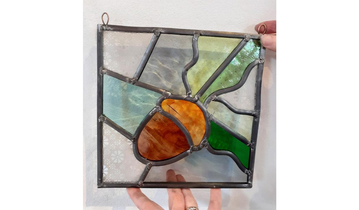 'Discovering Stained Glass' with Lizzy Hippisley-Cox at Quirky Workshops at Greystoke Craft Garden & Barns in Greystoke, Cumbria