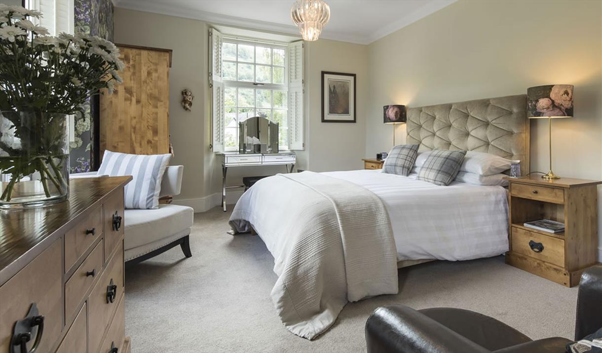 Bed and Furniture at Silver How Suite at Raise View House in Grasmere, Lake District