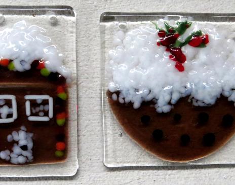 Fused Glass Christmas Decorations with Roxanne Denny at Rheged in Penrith, Cumbria