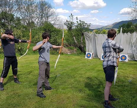 Archery with River Deep Mountain High in the Lake District, Cumbria