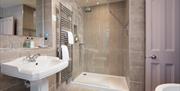 Ensuite with a Shower at The Angel Inn in Bowness-on-Windermere, Lake District