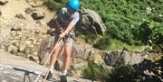 Child Abseiling with Rock n Ridge in the Lake District, Cumbria