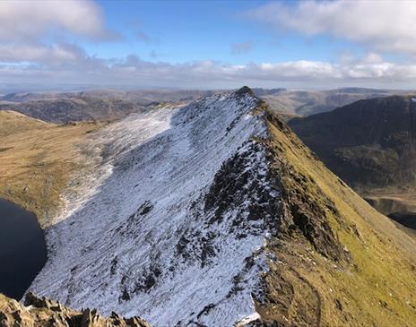 Helvellyn via Striding Edge in the Lake District, Cumbria