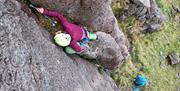 Rock Climbing with More Than Mountains in Langdale near Ambleside, Lake District