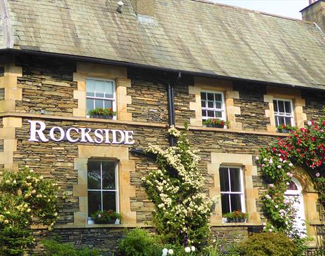 Exterior and landscaping at Rockside Guest House in Windermere, Lake District
